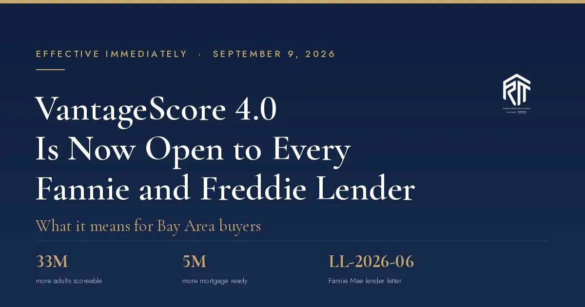 VantageScore 4.0 mortgage policy update headline card for September 2026